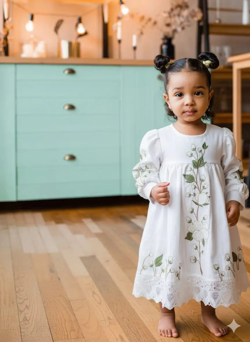 White Blossom Baby Dress