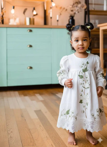 White Blossom Baby Dress