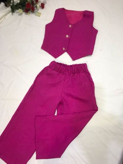 Berry Elegance Two-Piece Baby Girl Set
