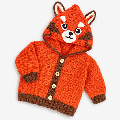 Tino Handmade Crochet Hoodie – Red Panda Inspired Baby & Toddler Hoodie